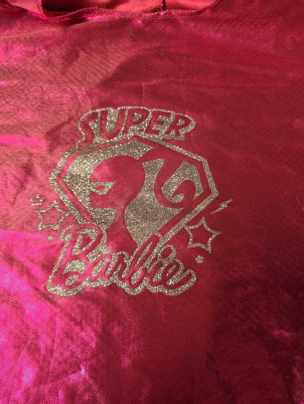 Just Play Barbie Princess Power Super Barbie Pink Cape Costume Kids Size 4-6X